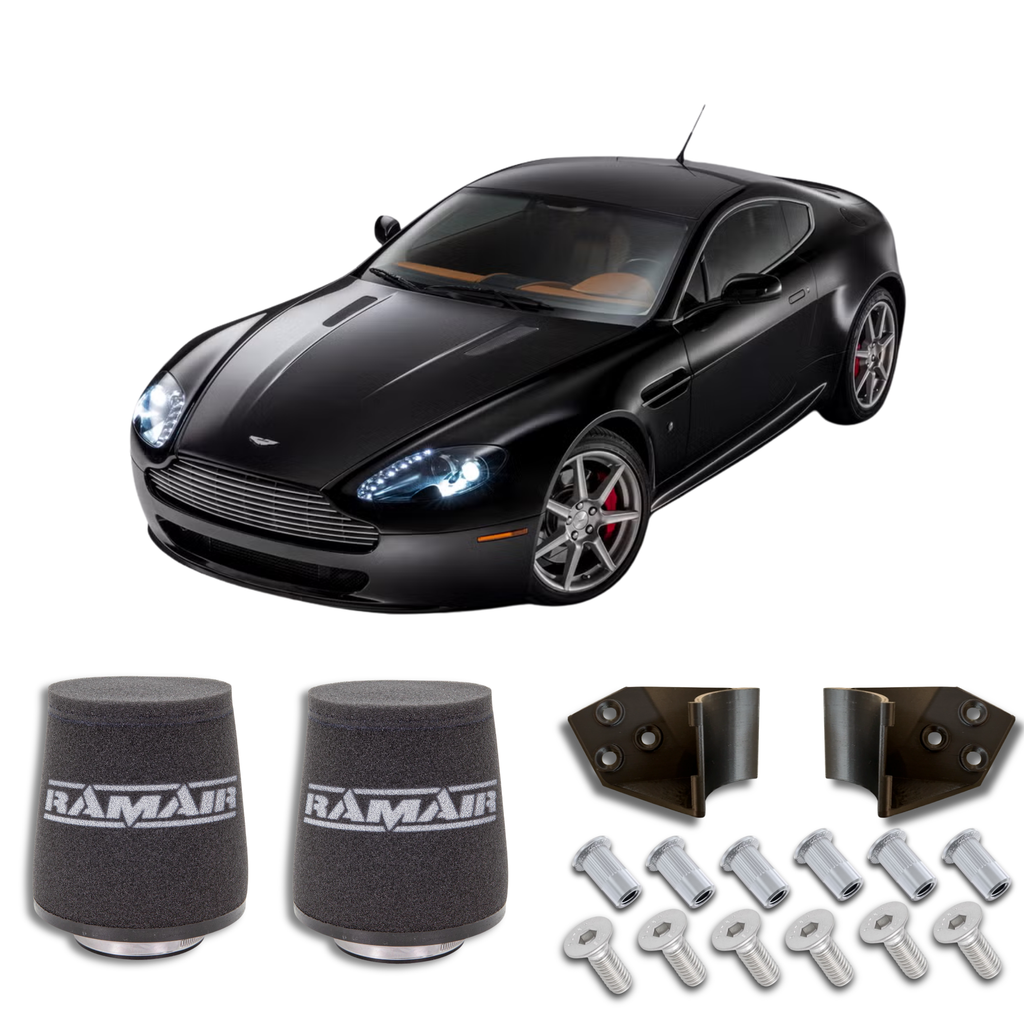 Aston Martin V8 Vantage  4.3/4.7 Air Filter Intake Kit - Integral Velocity Stack + Carbon MAF Bracket